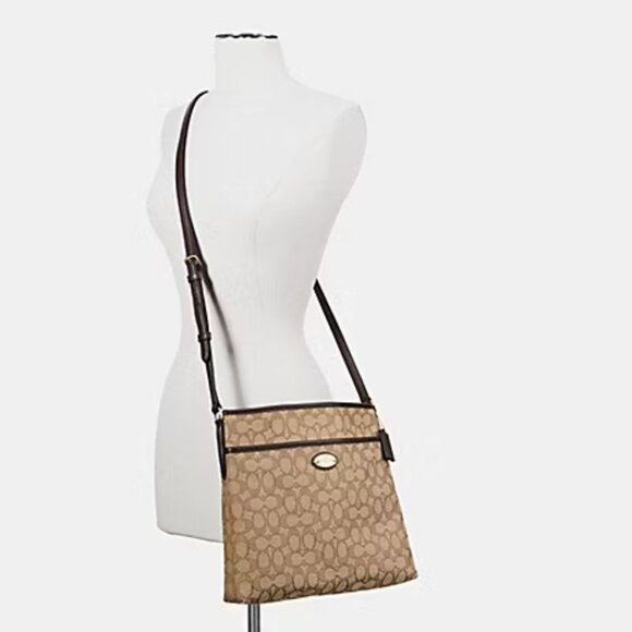 COACH Signature Canvas File Crossbody - Picture 6 of 6